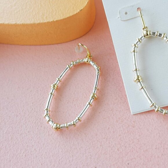 Kendra Scott - Essie Mixed Metal Open Frame Earrings - NEW - Picture 3 of 3